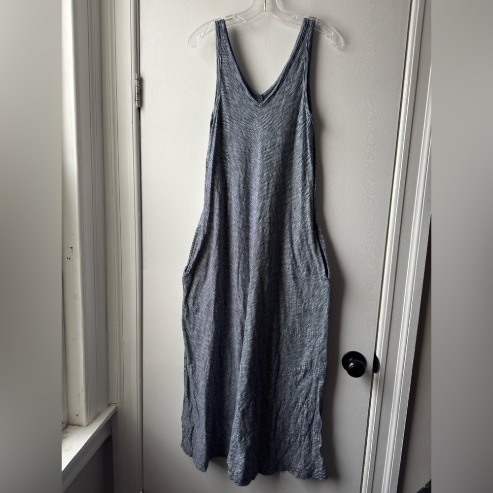 Lou & Grey Striped Blue and White sleeveless Maxi Dress